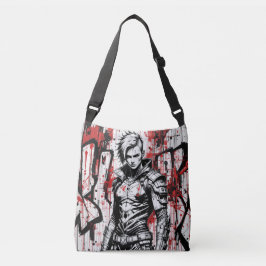Bolsa Ajustável Cyberpunk Warrior Grafite Crossbody Bag