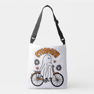 Bolsa Ajustável Cycopath Halloween Ghost on Orange Bicycle