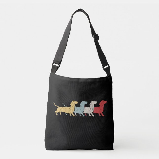 Bolsa Ajustável Dachshund Retro Vintage (Frente)