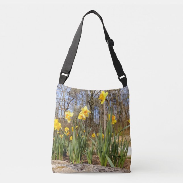 Bolsa Ajustável Daffodils na Páscoa Cross Body Bag (Frente)