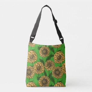 Bolsa Ajustável Dahlias em amarelo e verde