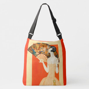 Bolsa Ajustável dama de arte deco com fã