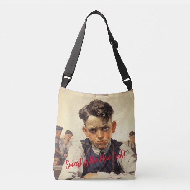 Bolsa Ajustável De volta à escola Estilo dos desenhos Norman Rockw (Frente)