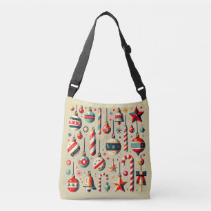 Bolsa Ajustável Decorações Festivas de Natal com Enfeites