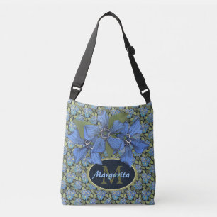 Bolsa Ajustável Delícia de flor selvagem azul-céu 