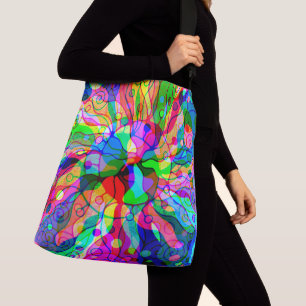 Bolsa Ajustável Desenhando Arte de Fantasia - Mudança Neon Abstrat