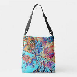 Bolsa Ajustável Desenho Apostado Colorido de 2 Portas Laterais