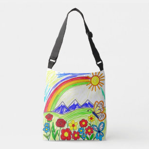 Bolsa Ajustável Desenho Colorido da Natureza para Amantes da Natur