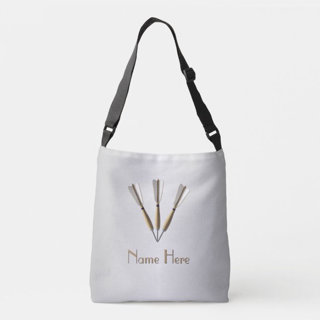 Bolsa Ajustável Desenho de Dardos Monograma Prata (Verso)