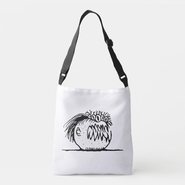 Bolsa Ajustável Desenho de monstro fantasma feio (Verso)