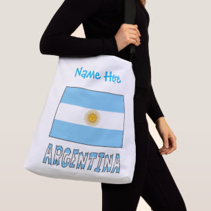 Bolsa Ajustável Desenho de Nome Personalizado da Bandeira da Argen
