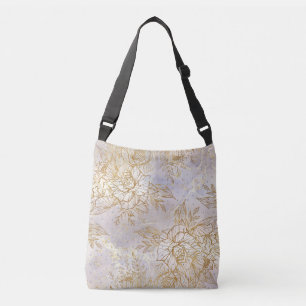 Bolsa Ajustável Desenho Dourado da linha de Rosa Elegante