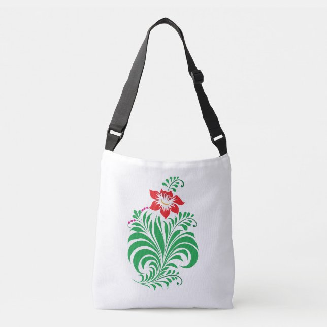 Bolsa Ajustável Desenho Floral de Flores Ornamentais – Elegante (Frente)