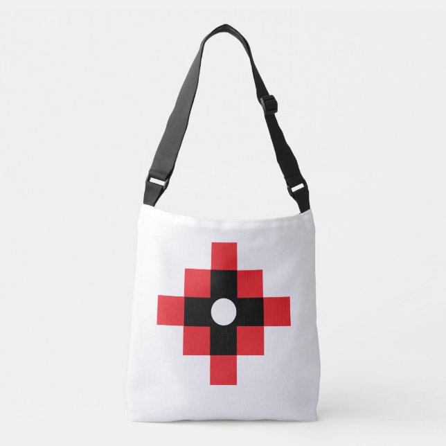 Bolsa Ajustável Desenho Geométrico da Cruz Inka com Estilo (Frente)