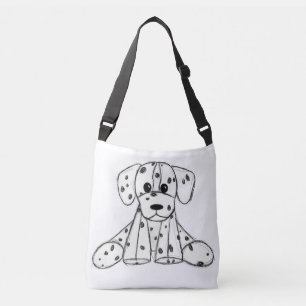 Bolsa Ajustável Desenho simples de um cão dalmata de pelúcia em pr