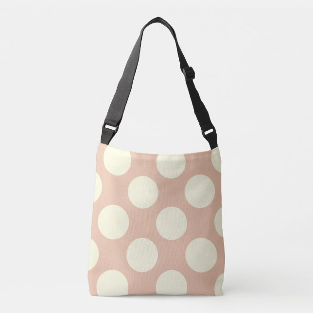 Bolsa Ajustável Design branco grande a rosa (Frente)