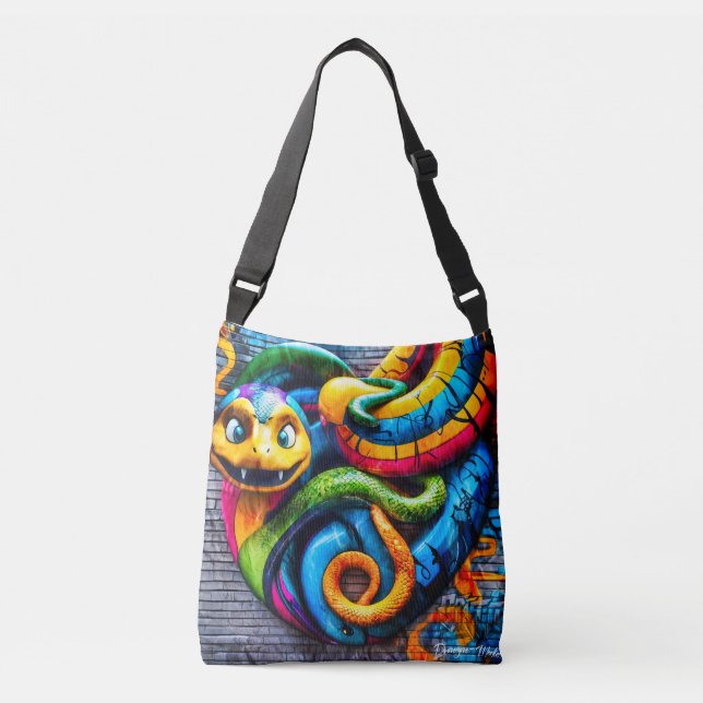 Bolsa Ajustável design cobra de estilo grafite do (Frente)