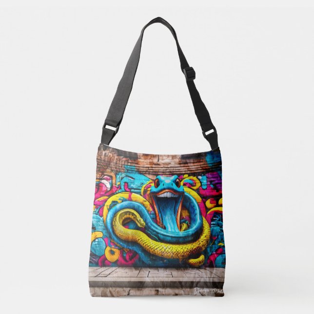 Bolsa Ajustável design cobra de estilo grafite do (Frente)
