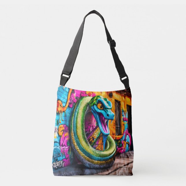 Bolsa Ajustável design cobra de estilo grafite do (Frente)