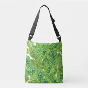 Bolsa Ajustável Design das folhas tropicais aquáticas