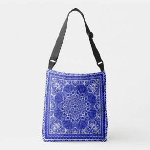Bolsa Ajustável design de bandana azul e branca