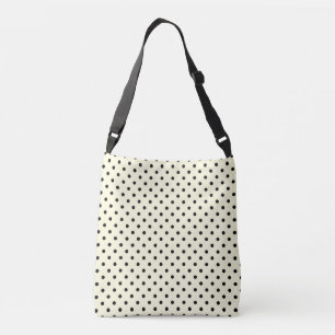 Bolsa Ajustável Design de bolinhas preto no creme