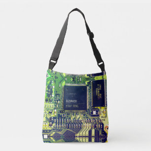 Bolsa Ajustável Design de Circuito Impresso Moderno - Adicionar No