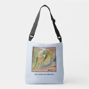 Bolsa Ajustável Design de dois Parakeets por nem J na sacola