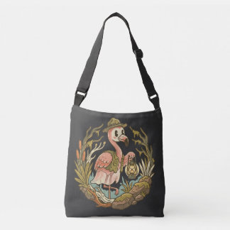Bolsa Ajustável Design de Flamingo Pantanoso Assustador Vintage