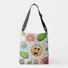 Bolsa Ajustável Design de fundo contínuo com flores coloridas