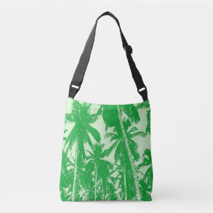 Bolsa Ajustável Design de Palmeiras Tropicais em tons verdes