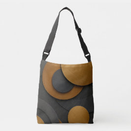 Bolsa Ajustável Design do abstrato geométrico e preto de luxo e Do