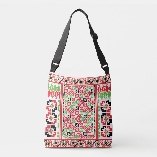 Bolsa Ajustável Design do bordado palestino Tatreez impresso (Frente)