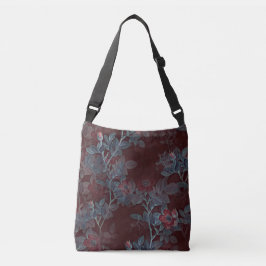 Bolsa Ajustável Design Floral Vermelho Vitoriano Simples|