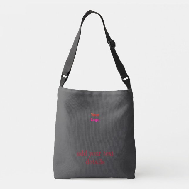 Bolsa Ajustável design simples e mínimo adicione o texto do logoti (Verso)