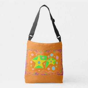 Bolsa Ajustável Design verde e amarelo-alaranjado queimado