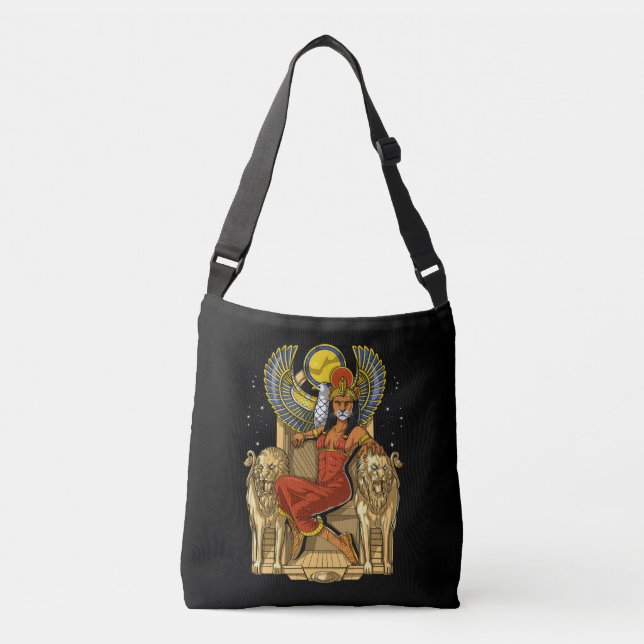 Bolsa Ajustável Deusa da Lionesa Egípcia de Sekhmet (Frente)