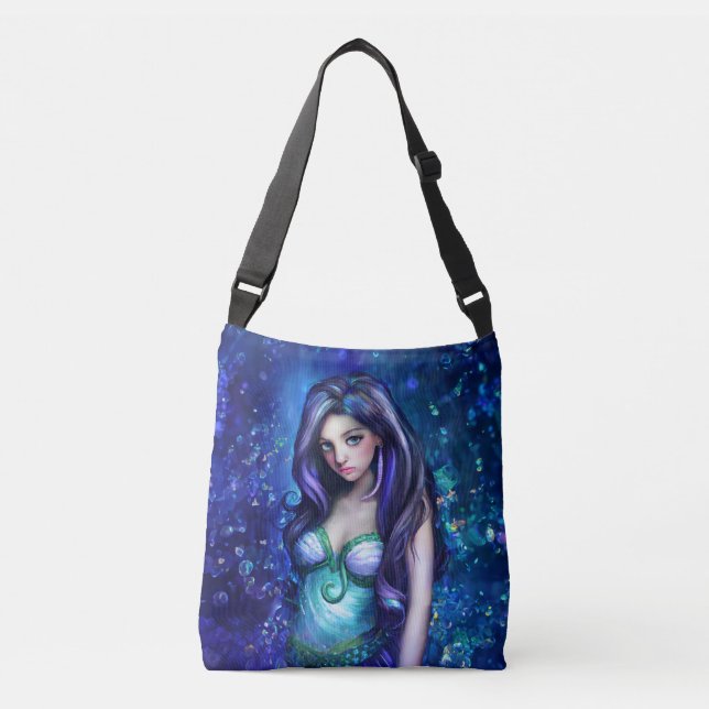 Bolsa Ajustável Deusa do Mar das Sereias Ninfa Siren Arte Submarin (Frente)
