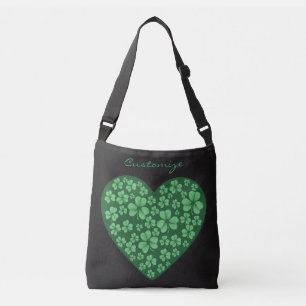 Bolsa Ajustável Dia de São Patrício preto Shamrock verde