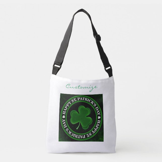 Bolsa Ajustável Dia de São Patrício verde do trevo (Frente)