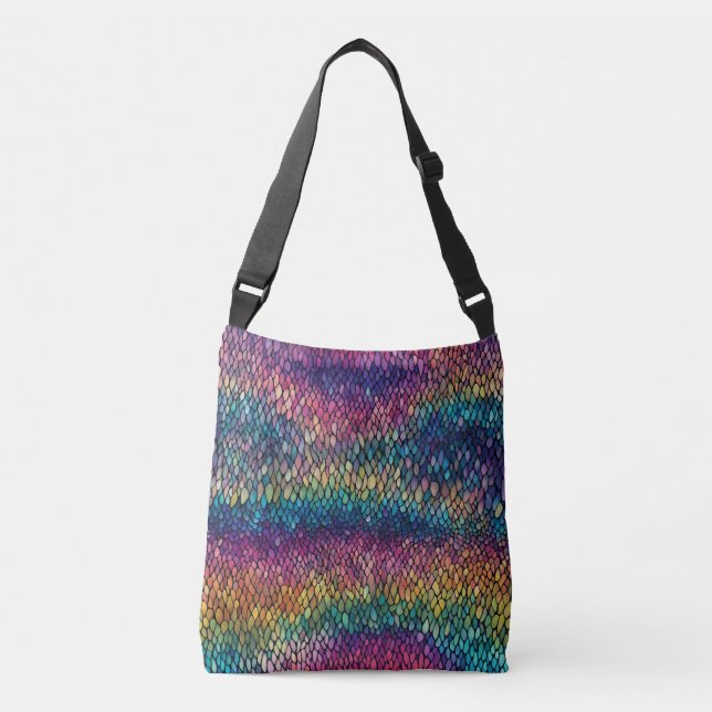 Bolsa Ajustável Dimensões das Caudas da Sereia do Arco-Íris Multic (Frente)