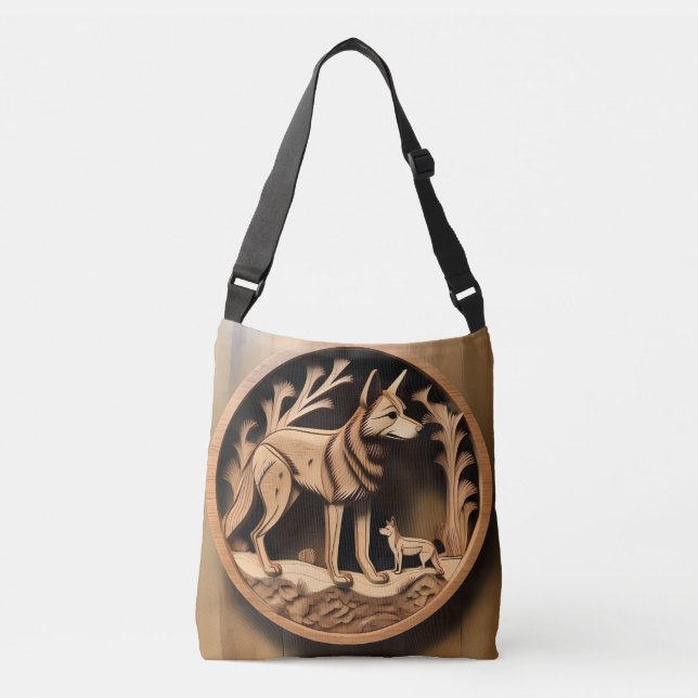 Bolsa Ajustável  "Dingo Australiano: Uma Impressão da Natureza" (Frente)