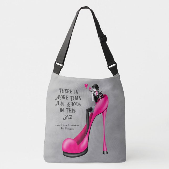 Bolsa Ajustável Diva da Moda Custom em Stiletto Rosa (Frente)