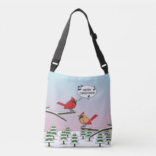 Bolsa Ajustável Doce Cardinal Vermelho Cantando Feliz Natal