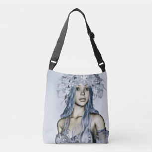 Bolsa Ajustável Donzela de Neve Azul Retrato de Fantasia de Invern