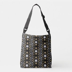 Bolsa Ajustável Dourada Retro Art Nouveau Impressão