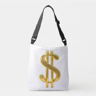 Bolsa Ajustável Dourado e Branco