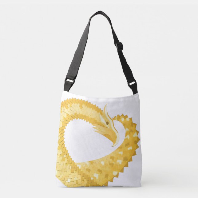 Bolsa Ajustável Dragão amarelo no branco (Frente)