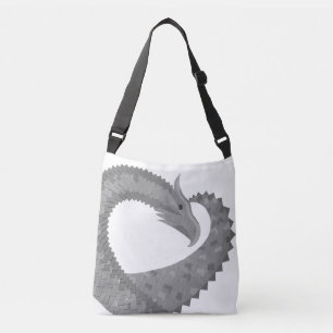 Bolsa Ajustável Dragão cardíaco de cinza branco