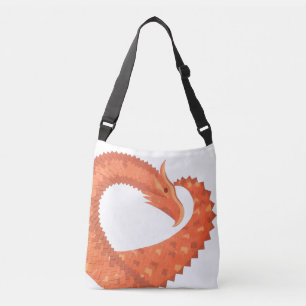 Bolsa Ajustável Dragão de coração laranja em branco